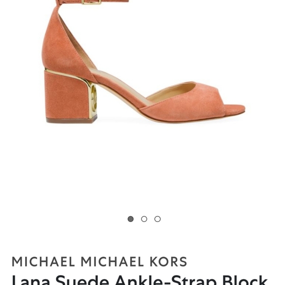 Michael kors Lana suade pink block heels size 7.5 - Picture 7 of 7